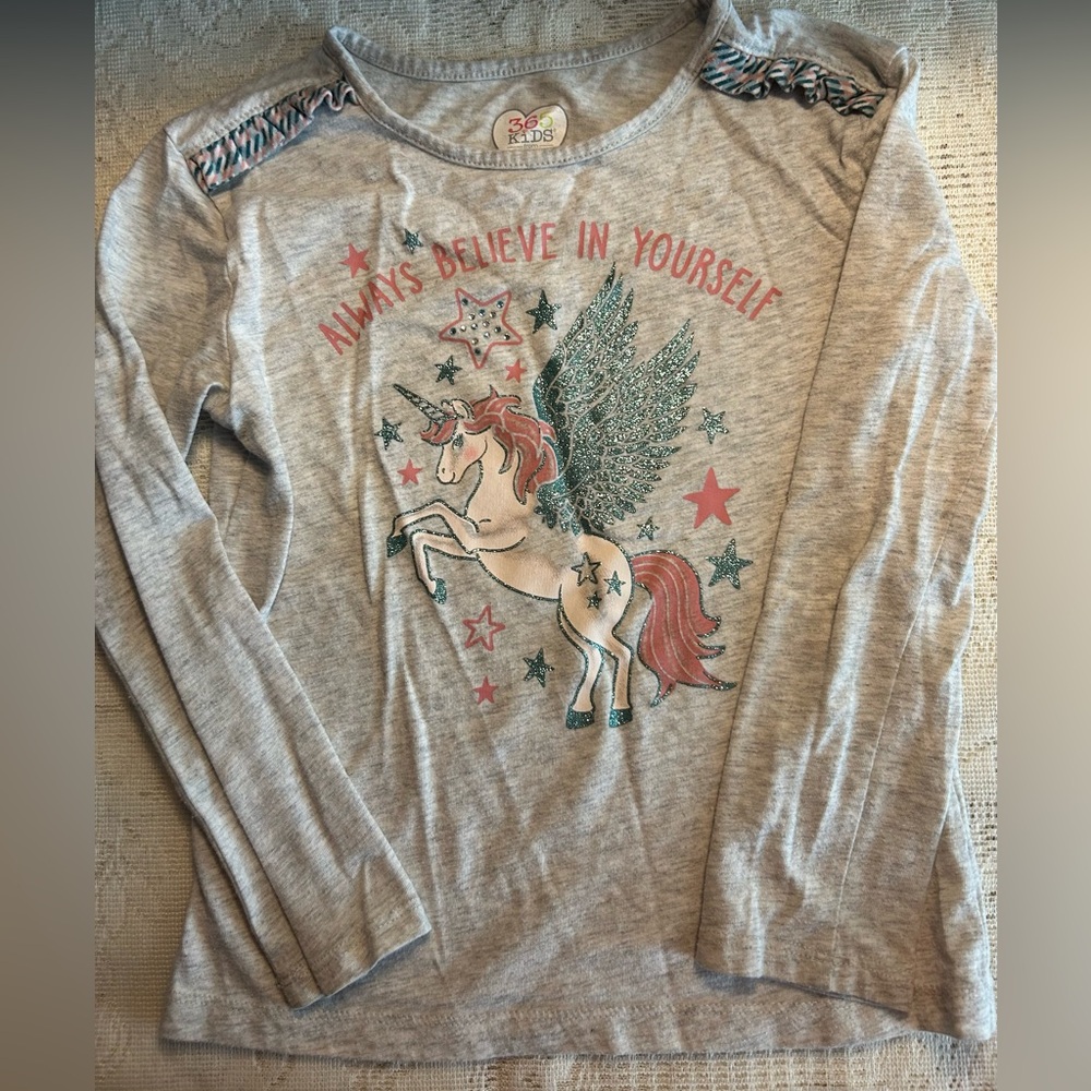 5 for $25 - Garanimals Gray Unicorn Long Sleeve Tee